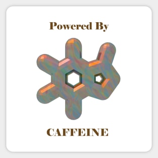 Powered By Caffeine with Caffeine Molecule Sticker